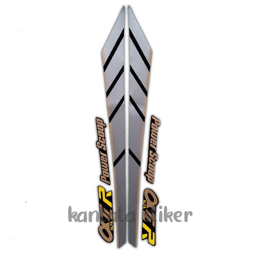 Stiker Striping Motor Yamaha Alfa 1990 Silver
