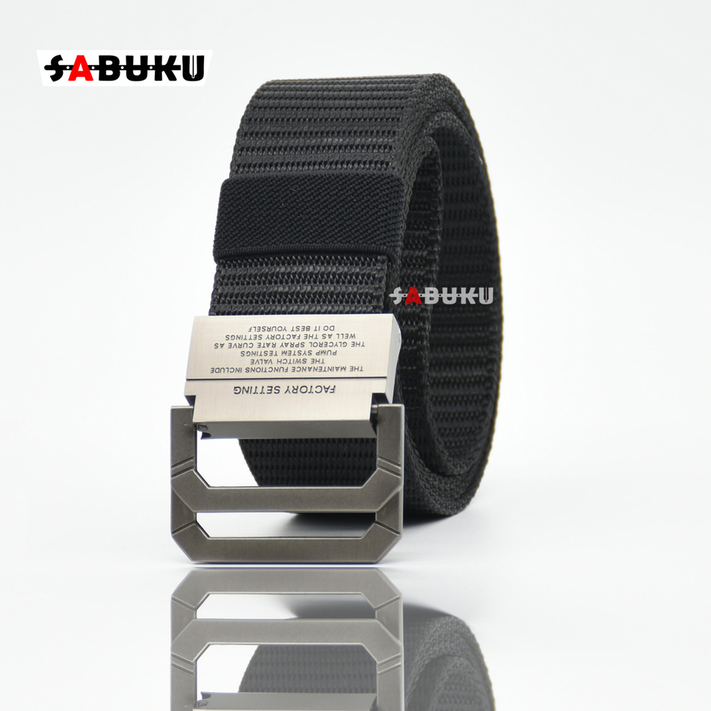 Ikat Pinggang Pria Kanvas Buckle Gesper Tactical Belt Pria Sabuk Nylon Canvas Double Ring - 029