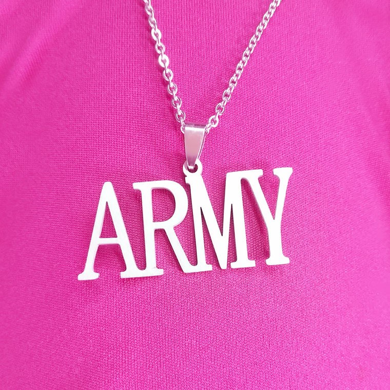 DUA KALI BTS ARMY Pendant Necklace Gift kalung