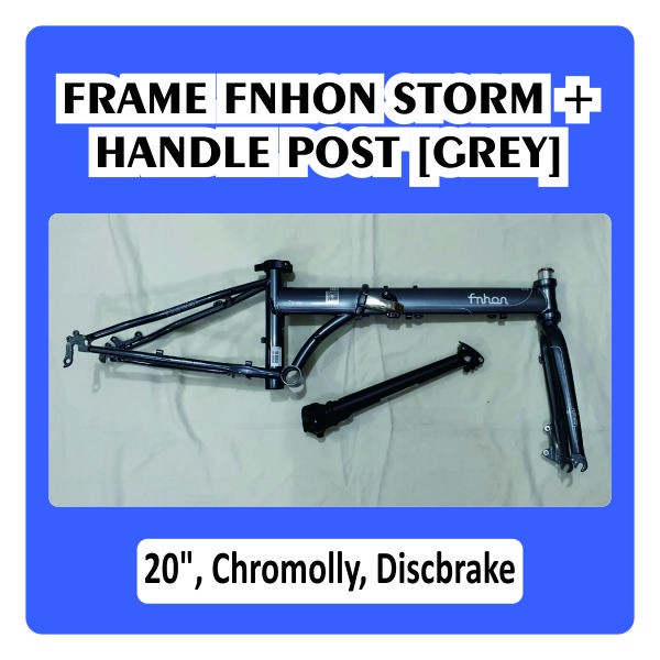 Frame FNHON Storm fork dan hp Grey Metalic abu abu silver stone Discbrake Disc Brake DB not Blast