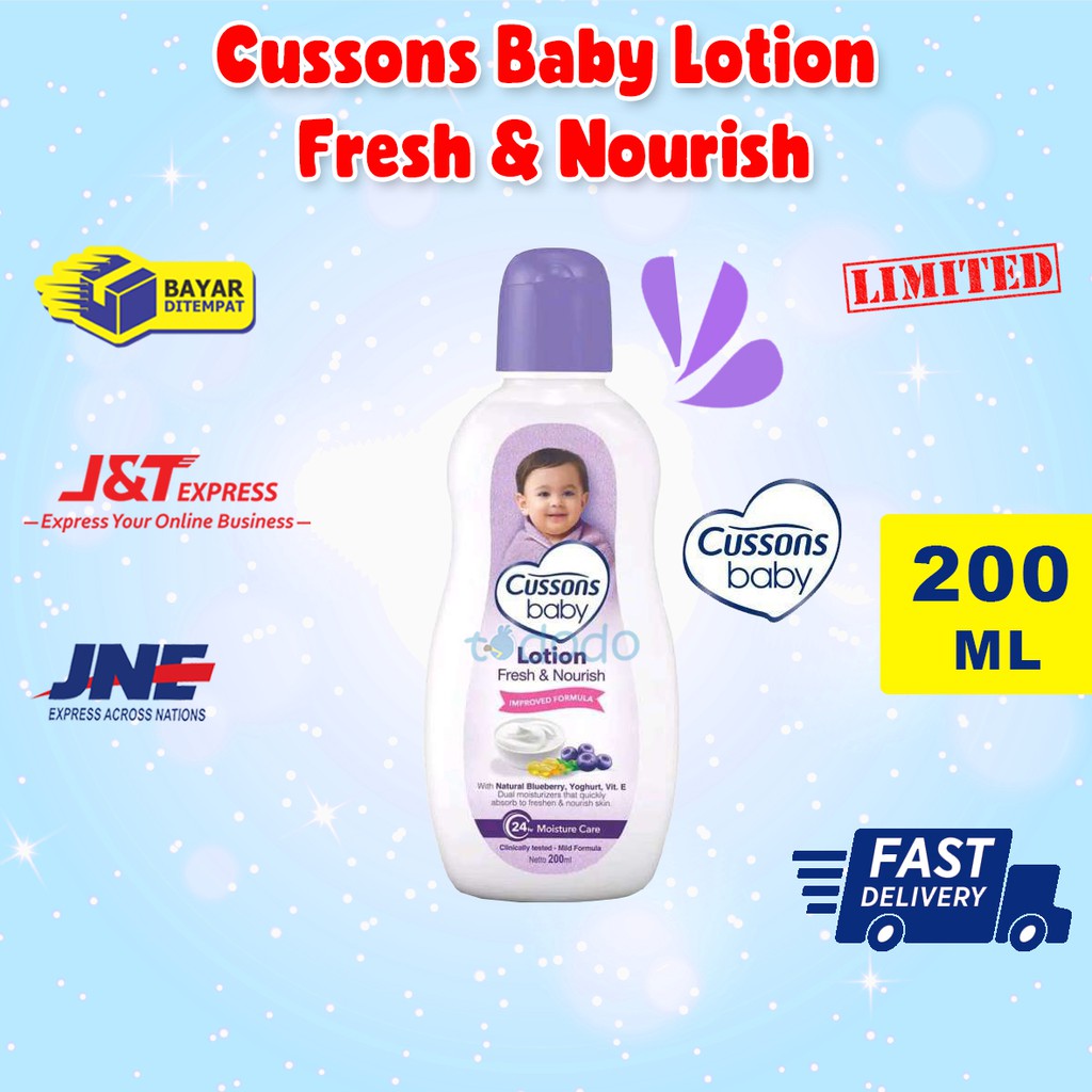 Cussons Baby Lotion Fresh &amp; Nourish 200ml - Perawatan Kulit