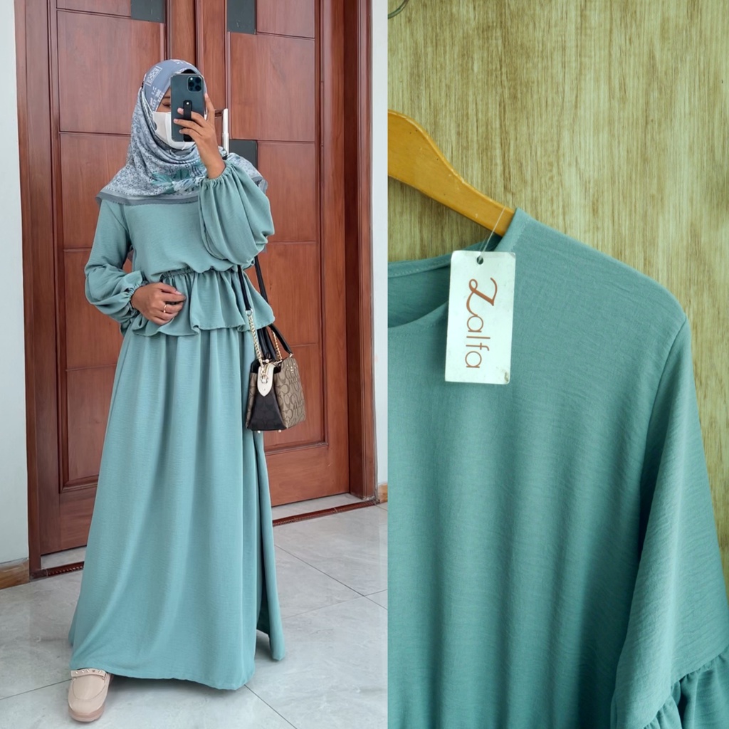 ADINDA set by ZALFA OUTFIT / setelan crincle / blouse crincle / setelan polos