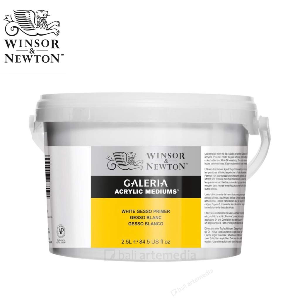 Winsor &amp; Newton / Medium Cat Akrilik Galeria / White Gesso Primer Acrylic / 2.5 Litre