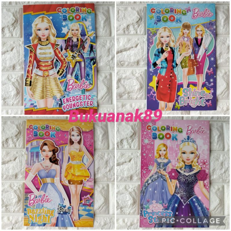 Buku Mewarnai Barbie Rendom