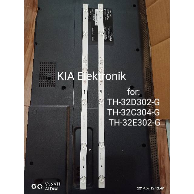 Lampu Led Backlight TV Panasonic 32inc 6 Kancing 3 volt 6led 3v 6kancing 3volt for tipe TH-32C304 TH