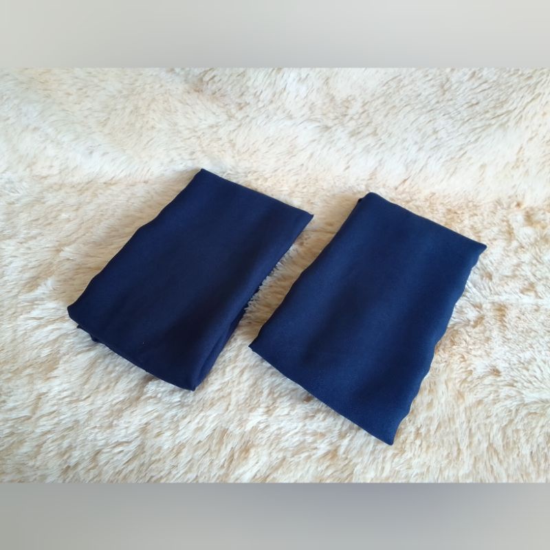 jilbab biru korpri termurah siffon double hiccon