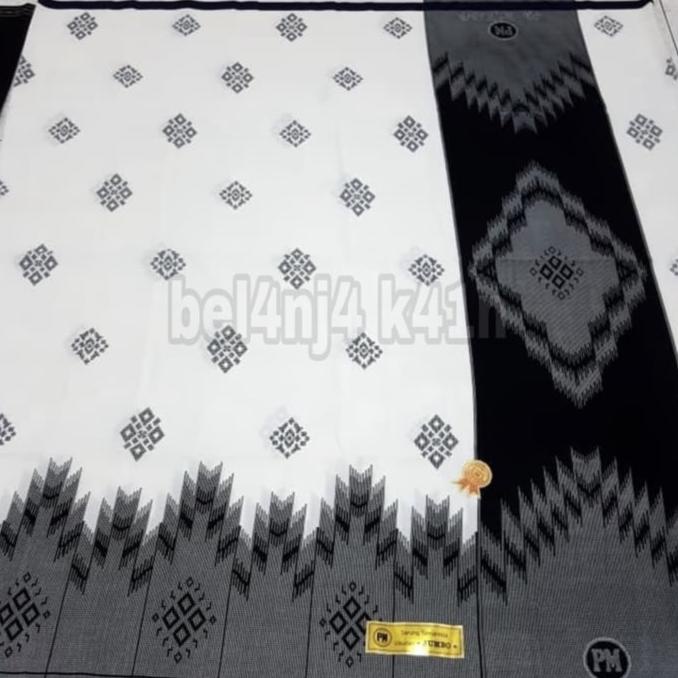 sarung samarinda putih kembang / kain / batik / motif BHS SPECIAL Kode 654