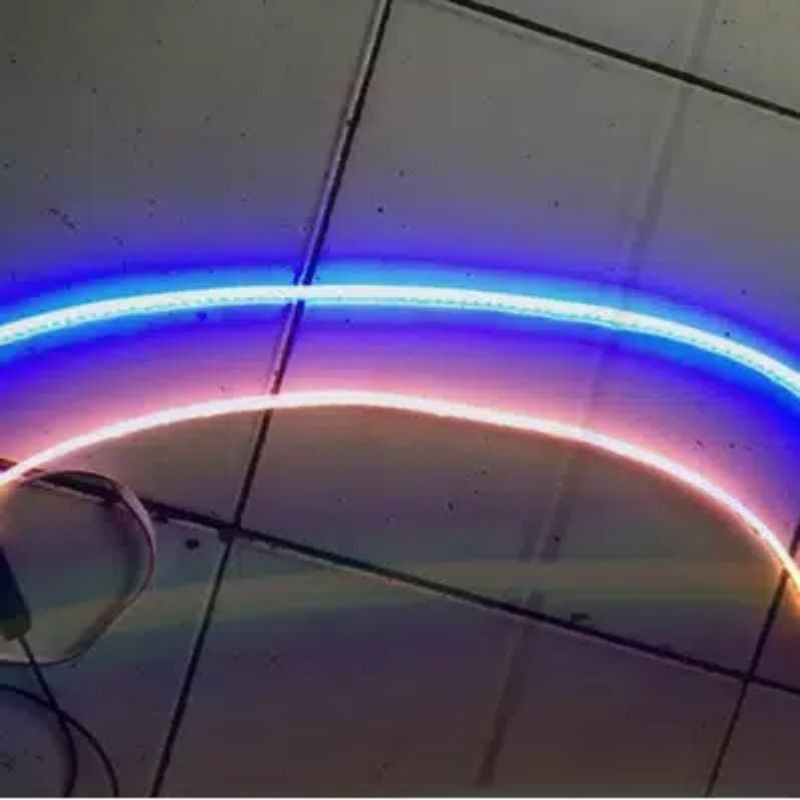 2pcs Lampu Alis LED slim alis DRL fleksibel 30cm waterproof 12v 2 warna