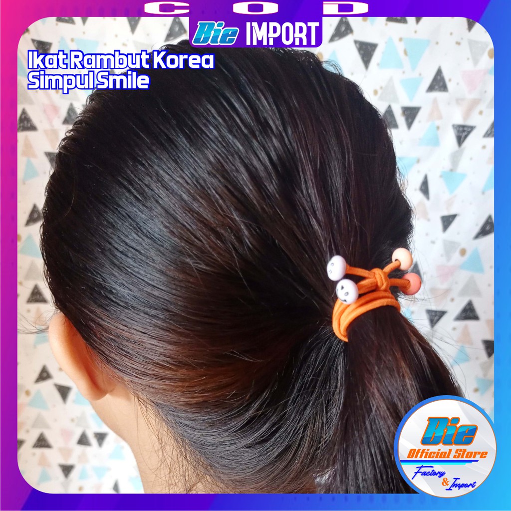 Ikat Rambut Korea Tali Simpul Rainbow Perl Impor Best Seller