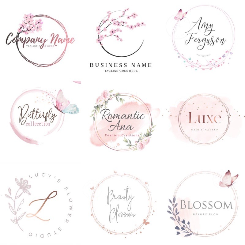 (DRAN BLOSSOM PINK LOGO) JASA PEMBUATAN DESAIN LOGO OLSHOP LOGO BISNIS TERLARIS