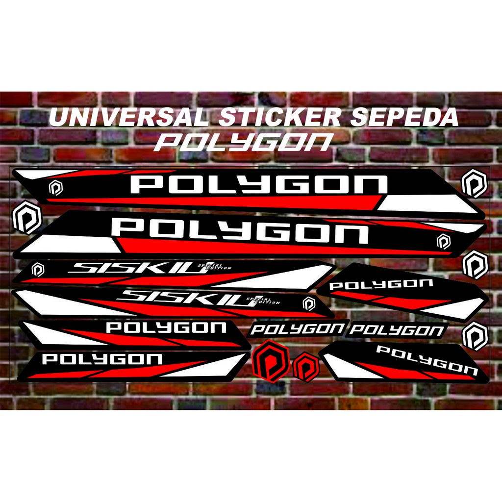 STIKER SATU SET STICKER POLYGON SEPEDA STRIPING BIKE