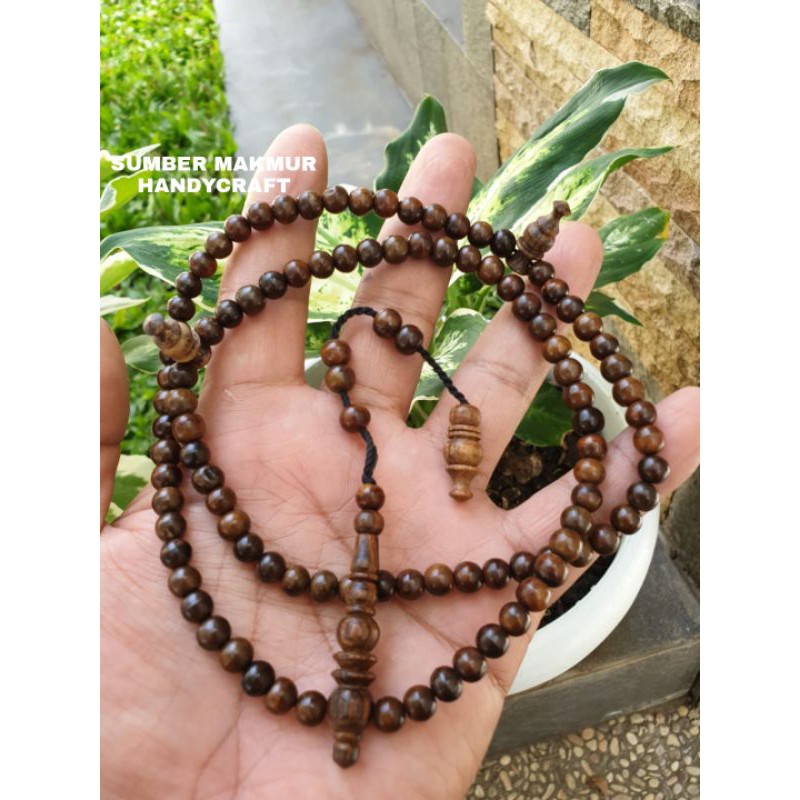 Tasbih Gaharu Wangi / Tasbih Kayu Gaharu Kalimantan Asli / Tasbih 99 / Tasbeh Gaharu