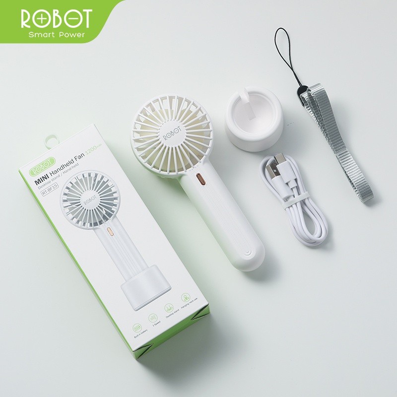 ROBOT KIPAS ANGIN MINI PORTABLE MINI FAN 1200MAH RT-BF15 ASLI