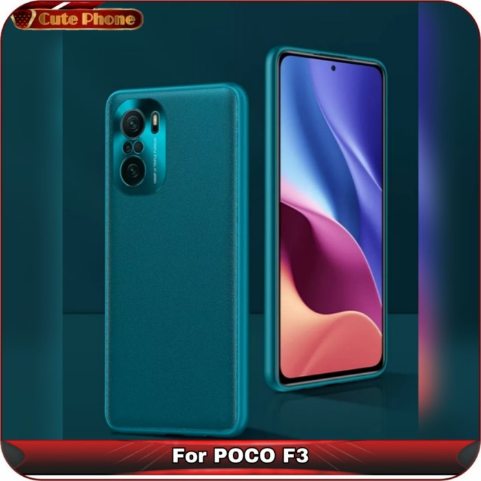 Casing Soft Case Xiaomi Poco F3 Leather Camera Lens METAL Softcase