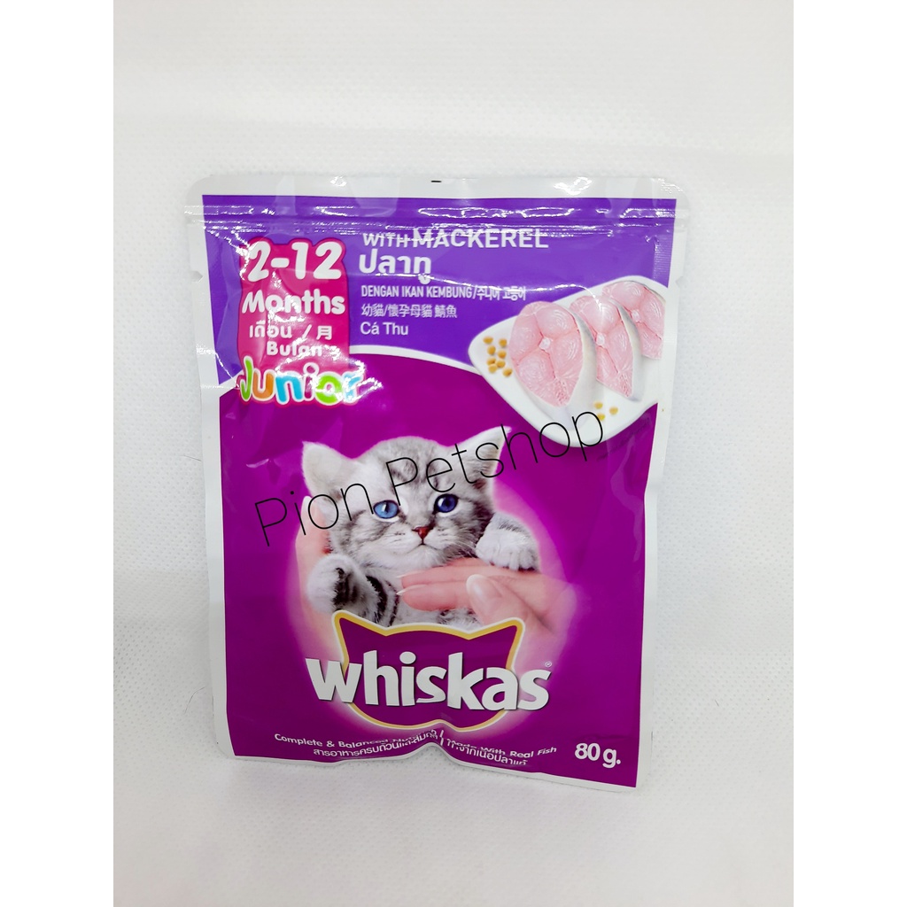 Whiskas Pouch 85gr - Makanan Basah untuk Kucing 85gr