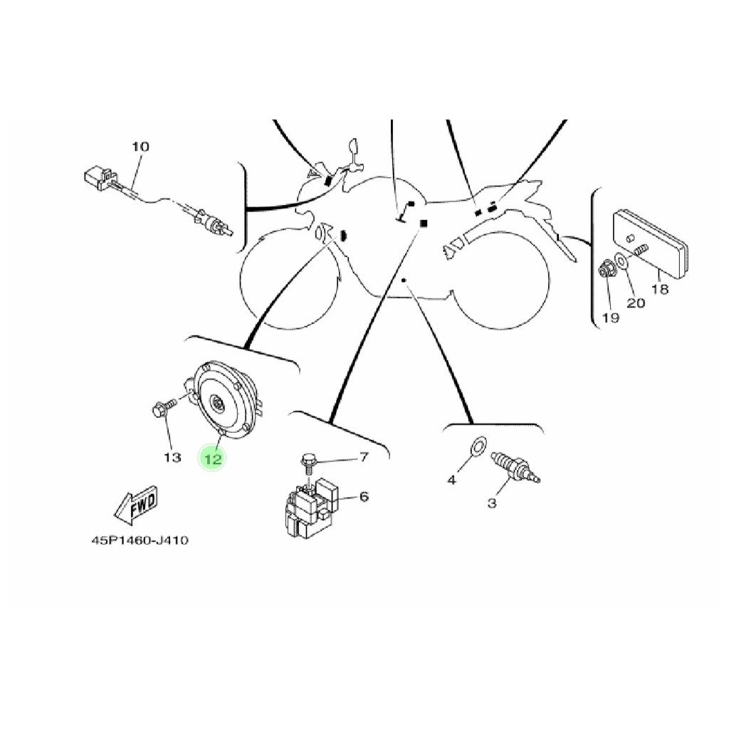 HORN KLAKSON BYSON KARBU JUPITER MX 135 NEW NJMX ORIGINAL YGP 5TP-H3371-00