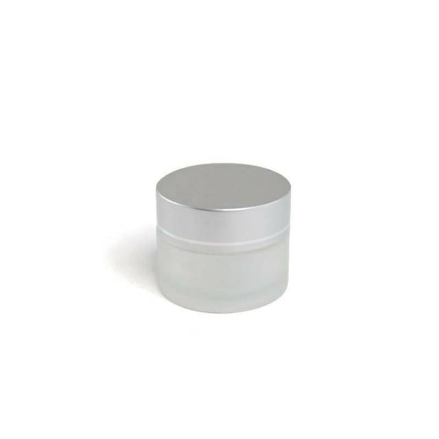 POT CREAM KACA 15GRAM - JAR KRIM 15GR TUTUP SILVER DOFF FROSTED