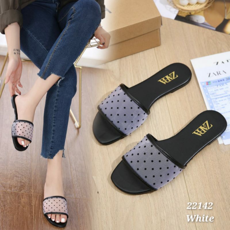 Sendal flat Slipper Full set Zr import  Kode 22142