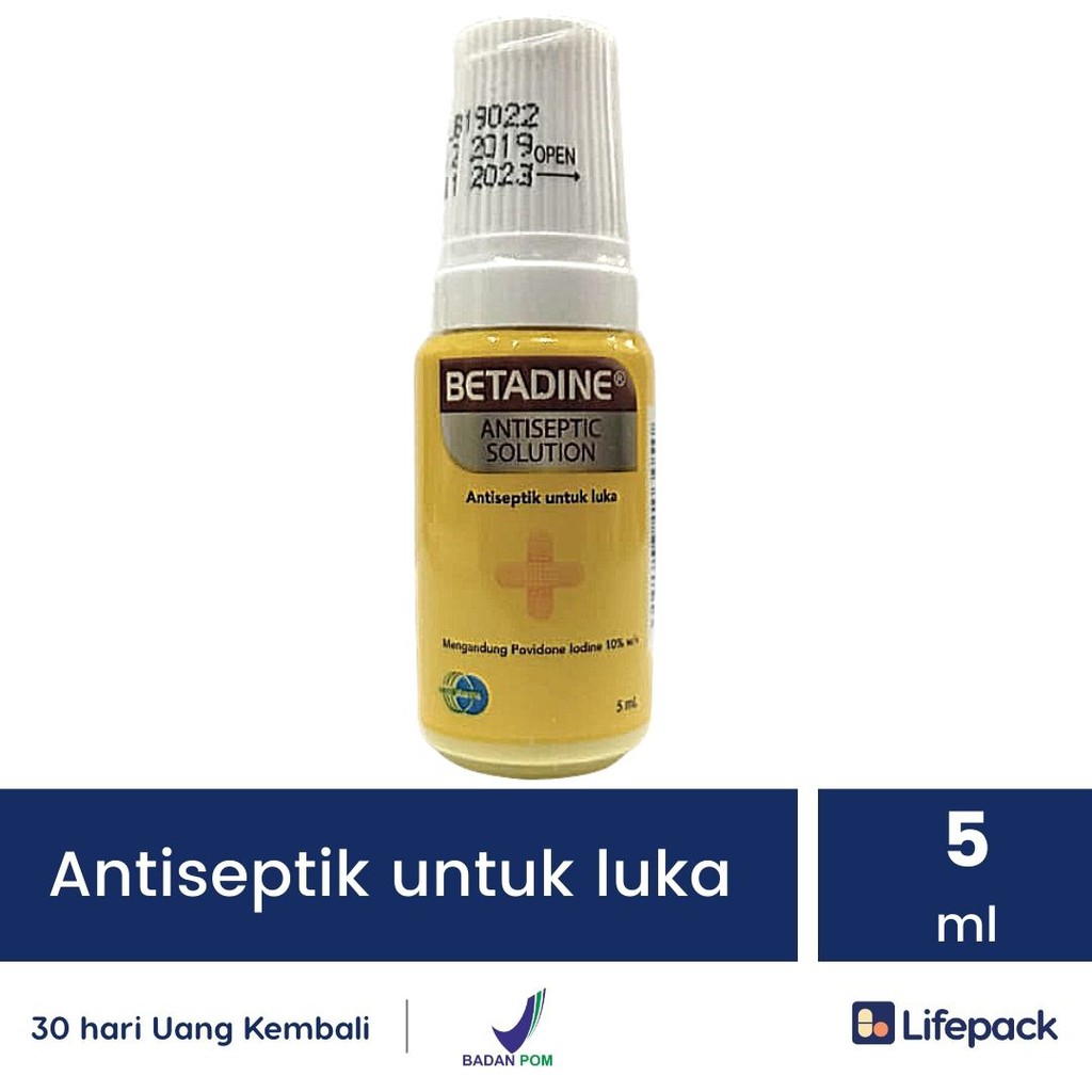Betadine Solution 5 & 30 Ml - Antiseptik Infeksi Kulit - Lifepack-5 ML