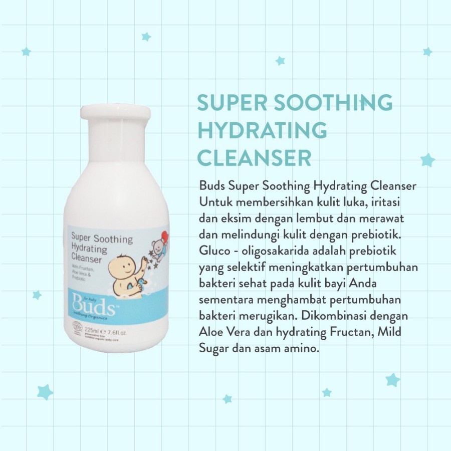 Buds Soothing Organics Super Soothing Hydrating Cleanser Sabun Shampo