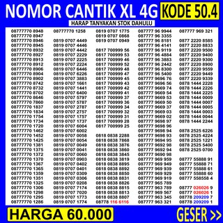 Nomor Cantik XL Triple Kode 50.4 - Nomer Cantik XL Murah ...