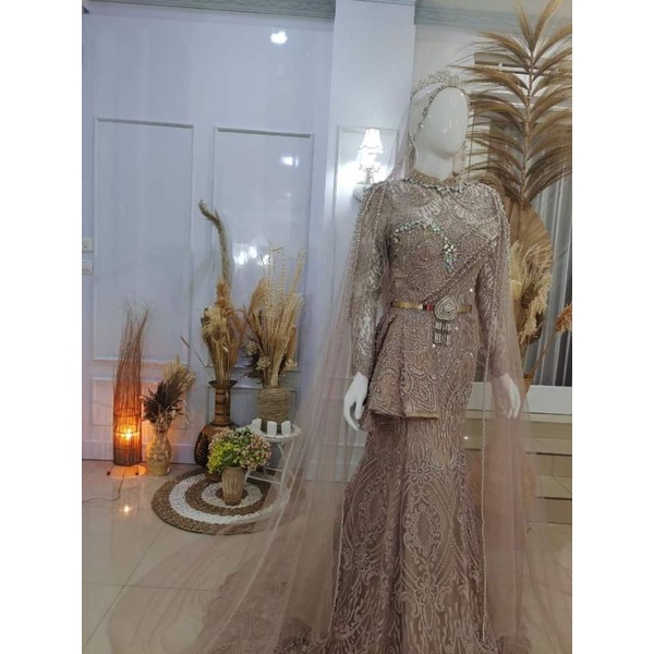 GAUN PENGANTIN BELIMBING EKOR MEWAH TERBARU 2021 ORIGINAL PRODUK / GAUN AKAD / KEBAYA PENGANTIN