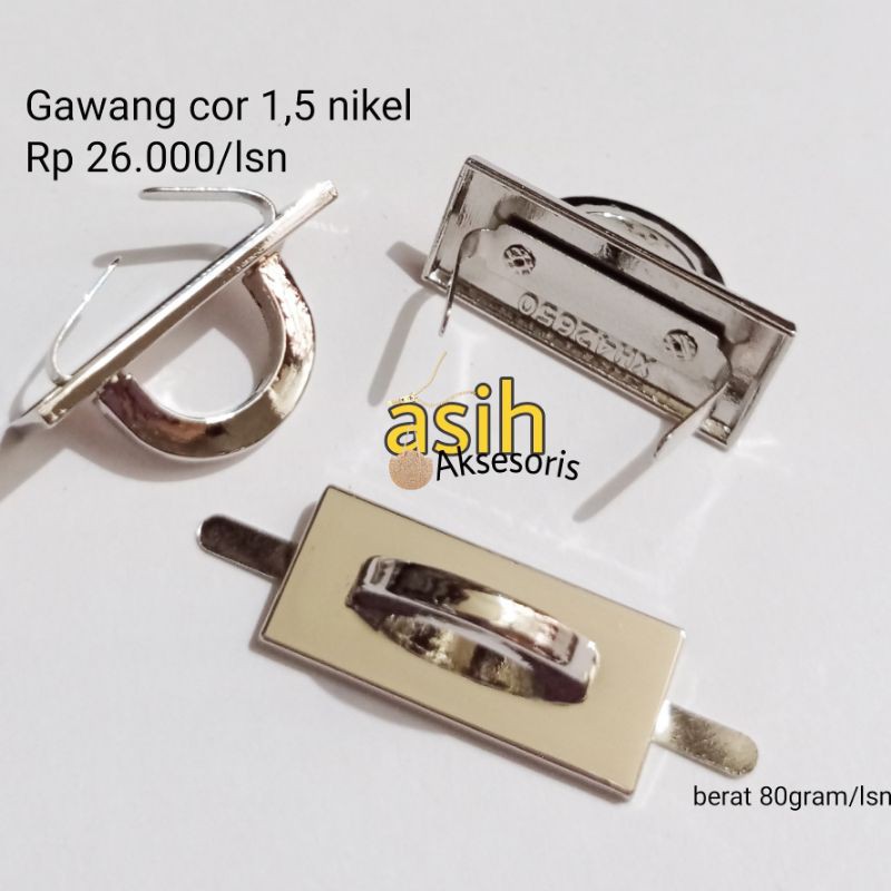 Gawang tas cor 1,5 Nikel / silver
