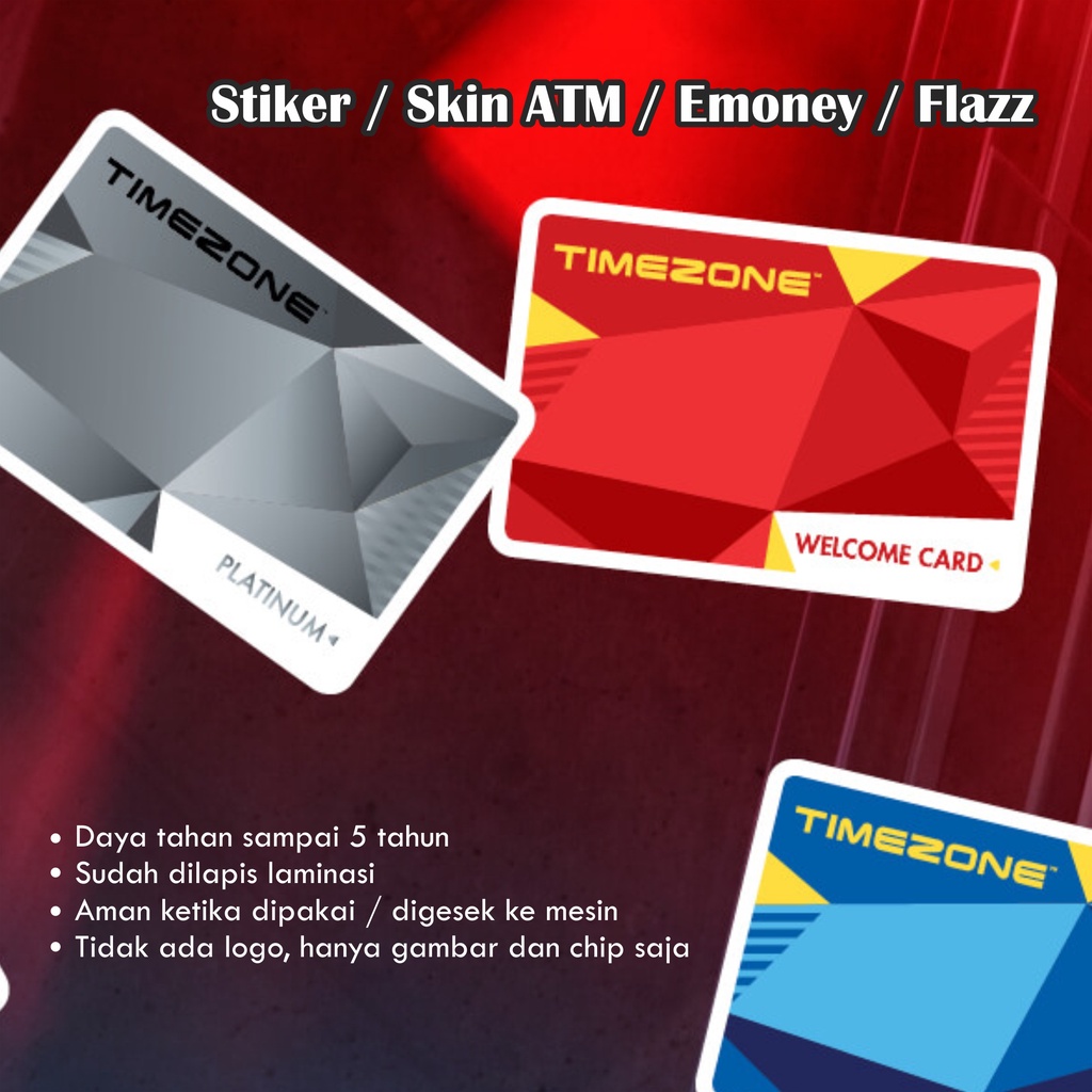 

Stiker / Garskin / Skin ATM Kartu Timezone