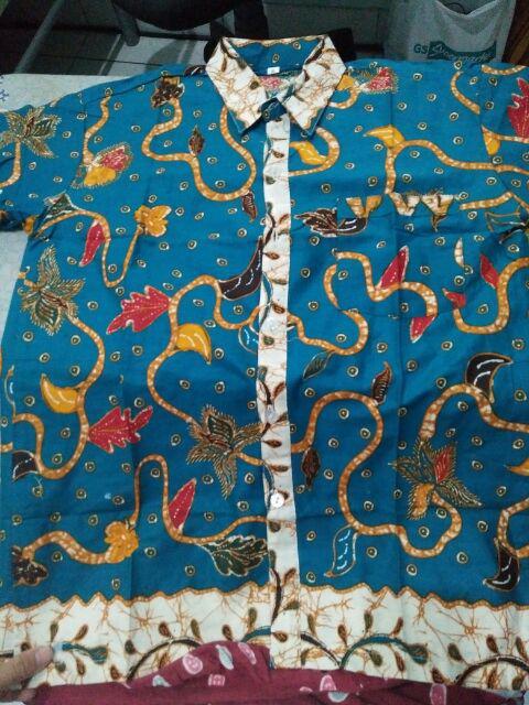 Hem/ Kemeja Batik Anak Cowok Daun Jaya