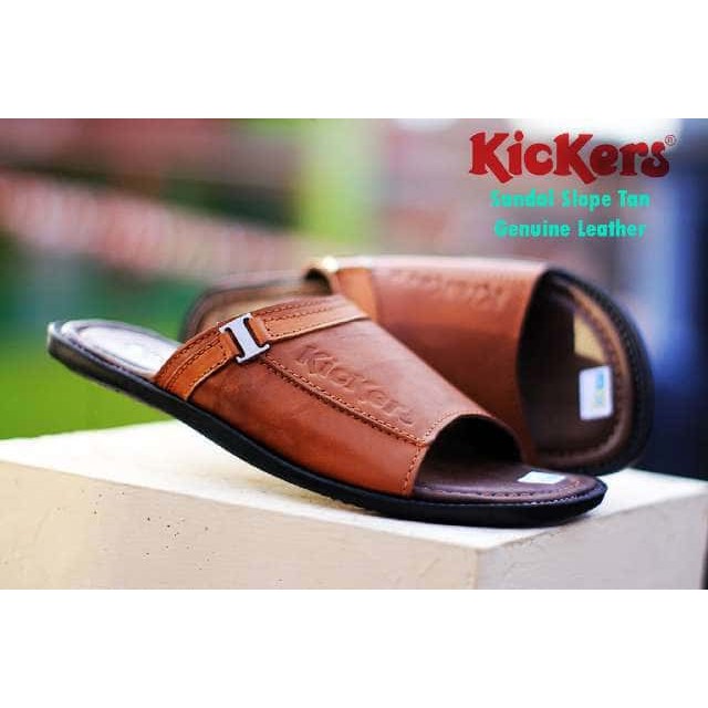 sandal pria kickers slip on original kulit asli 3 warna 39-44 import