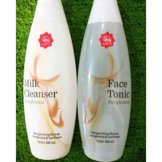 VIVA Milk Cleanser dan Face Tonic bengkoang100ml Air Mawar (Susu pembersih / Toner Penyegar)