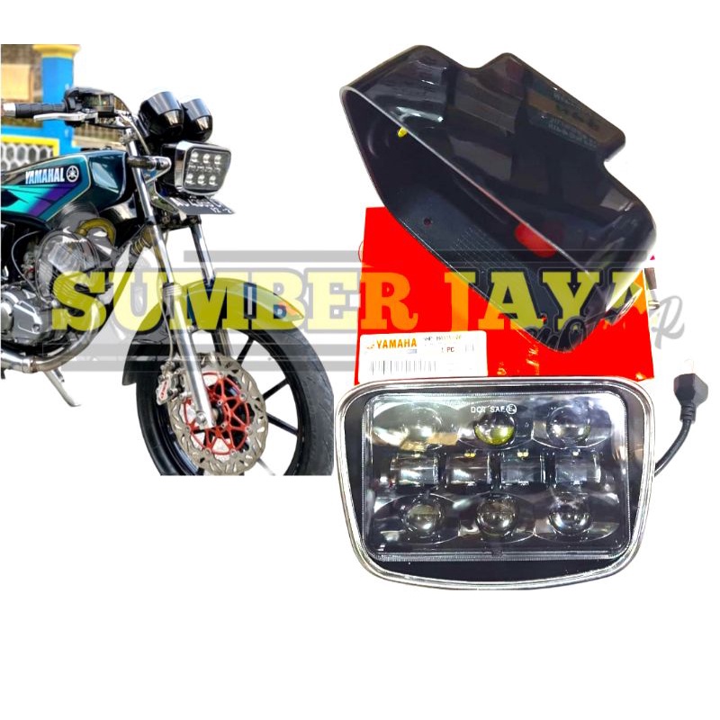 REFLEKTOR LAMPU DEPAN OVAL RX KING LED C33 RING BATOK ORIGINAL