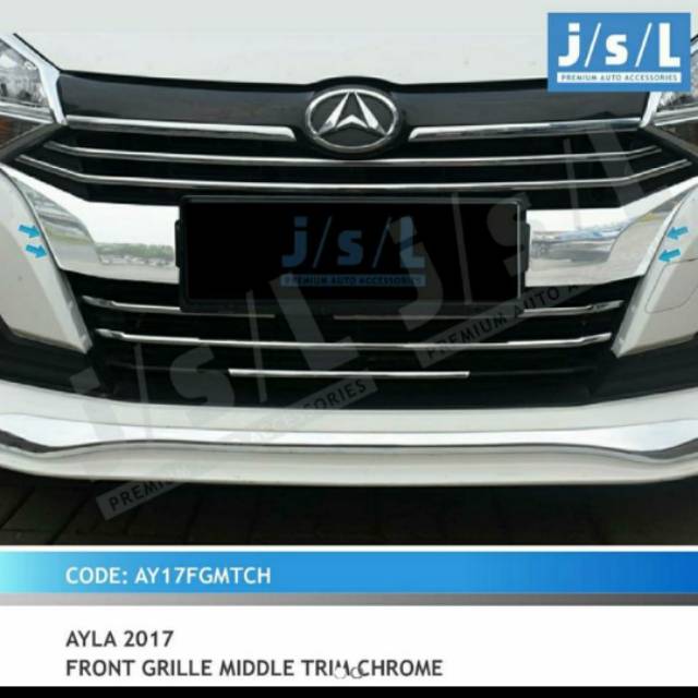 List grill depan tengah new Ayla 2017/ middle trim chrome jsl