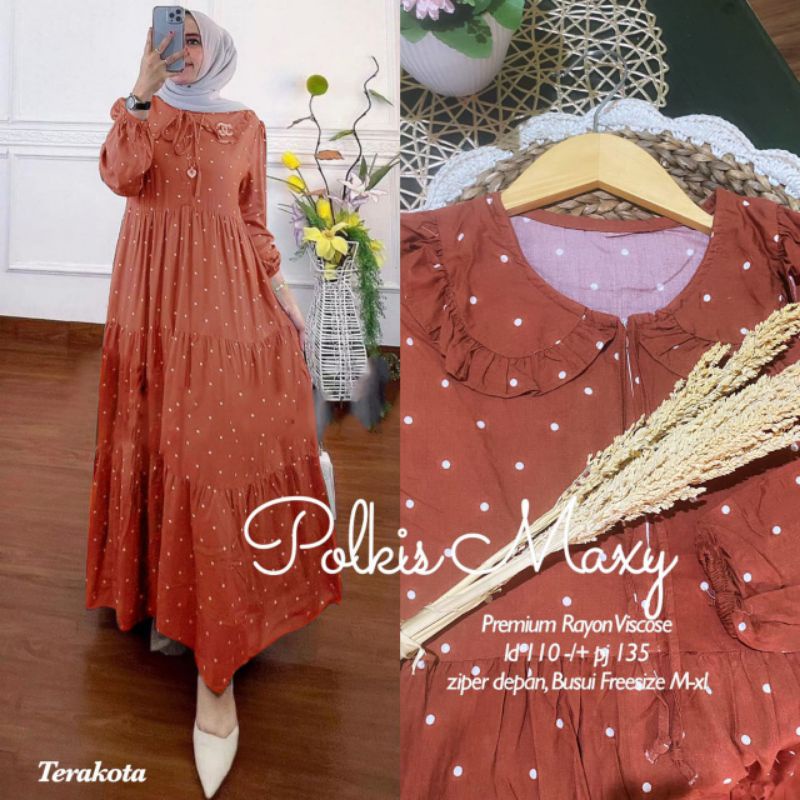 MAXY RAYON VISCOSE PREMIUM // POLKIS MAXY ZIPPER DEPAN BUSUI
