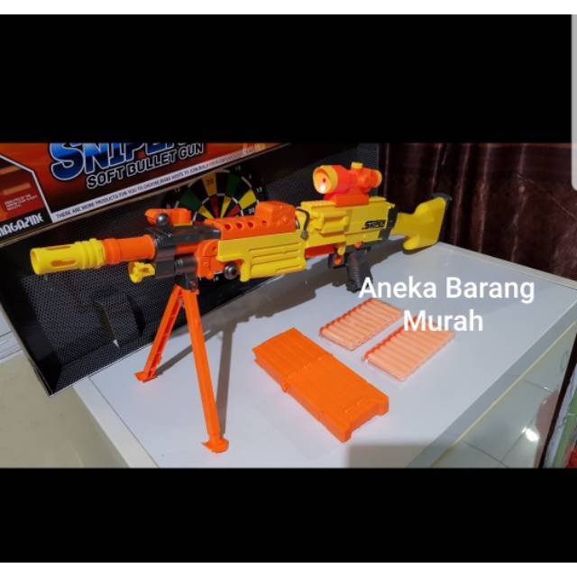  Nerf  asli murah  semi auto 7003B sniper pistol  tembakan 