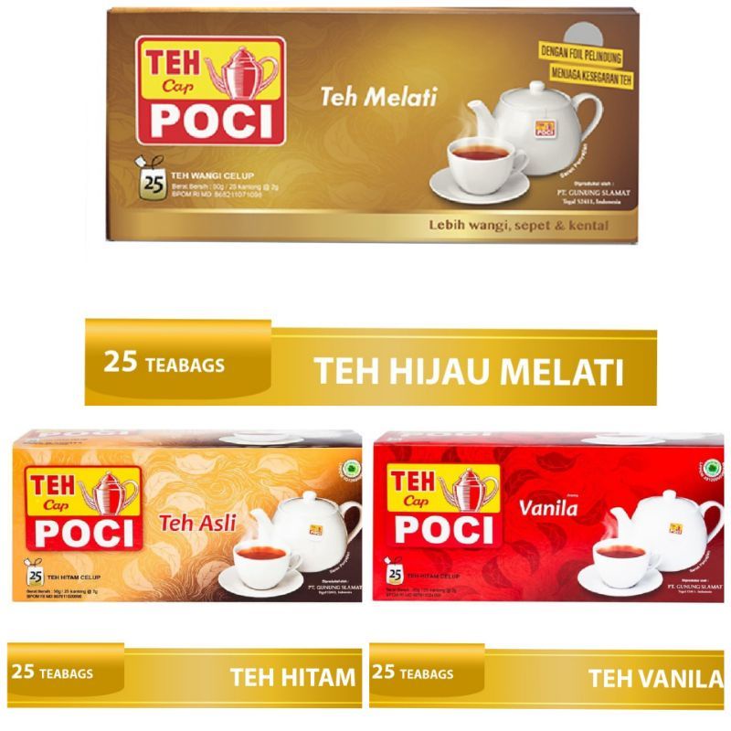 Jual Teh Celup Cap Poci 25 Bags Shopee Indonesia 4350