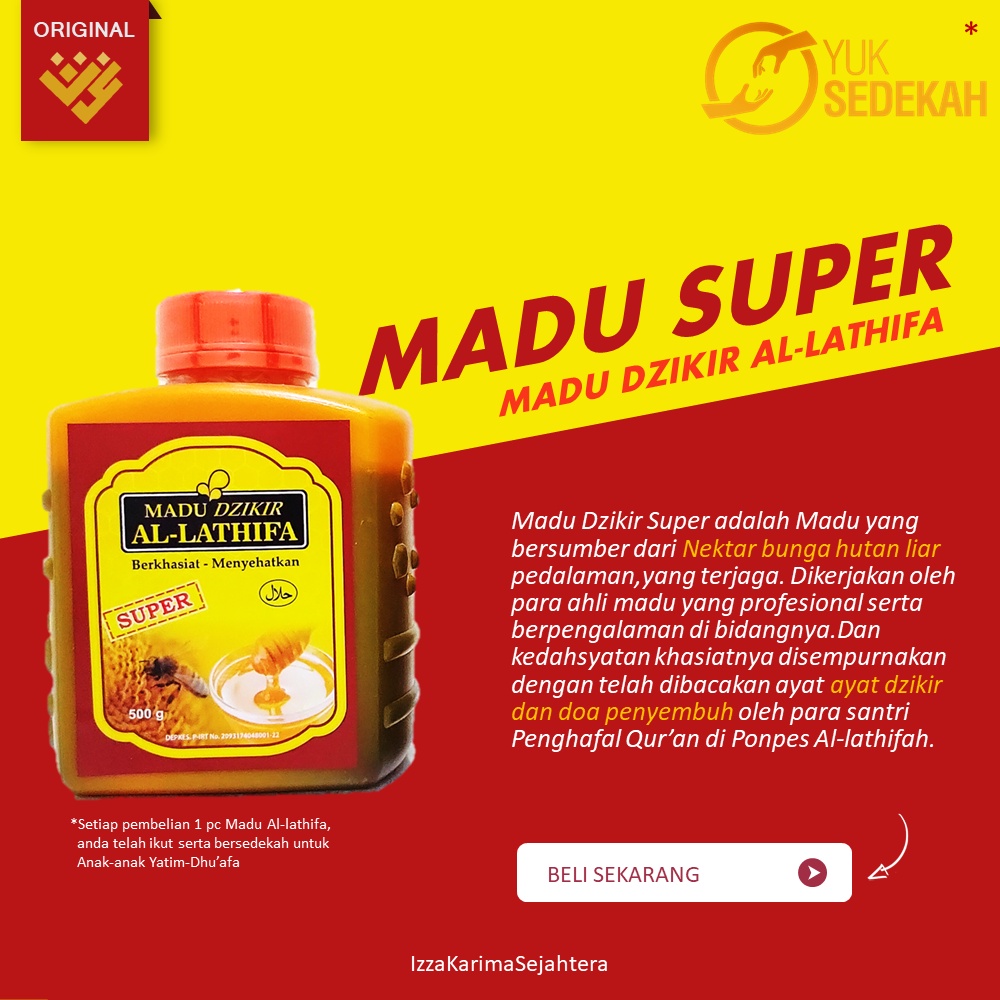 

[ORIGINAL MADU SUPER] Madu Dzikir Super Al-lathifa 500 gr