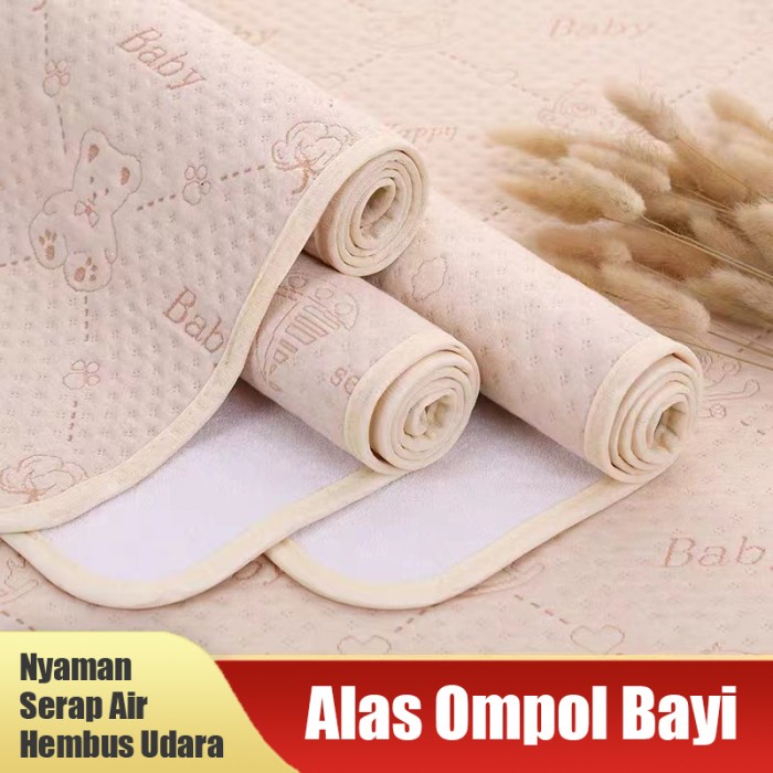 Perlak Alas Bayi Katun Waterproof/Perlak Alas Bayi Ganti Popok kain / Perlak Bayi / Perlak Bayi Wate
