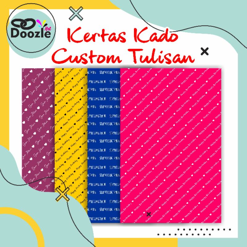 

Doozle | Kertas kado custom nama suka suka