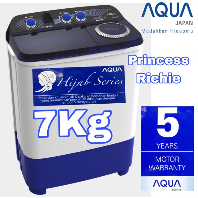 mesin cuci Aqua 2 tabung QW 750 XT | Shopee Indonesia