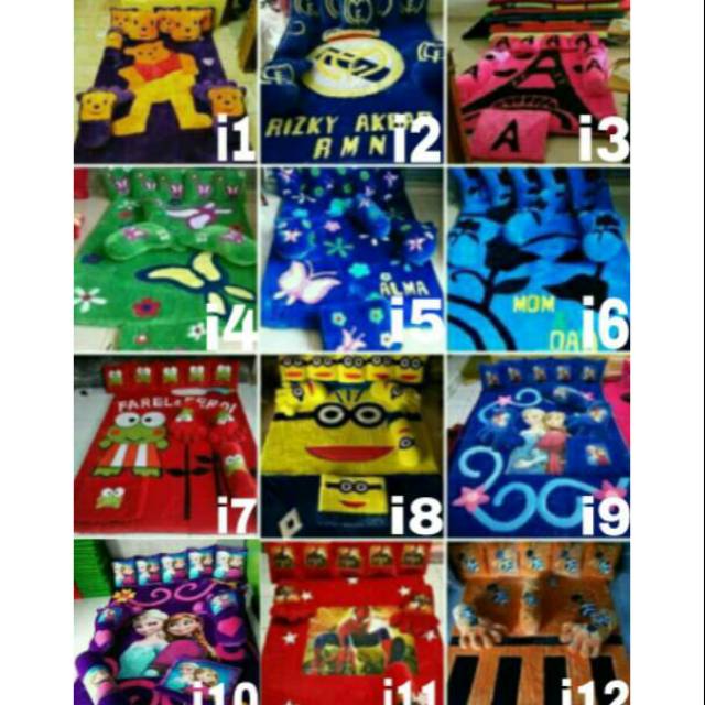 Karpet karakter Tanpa Bantal.