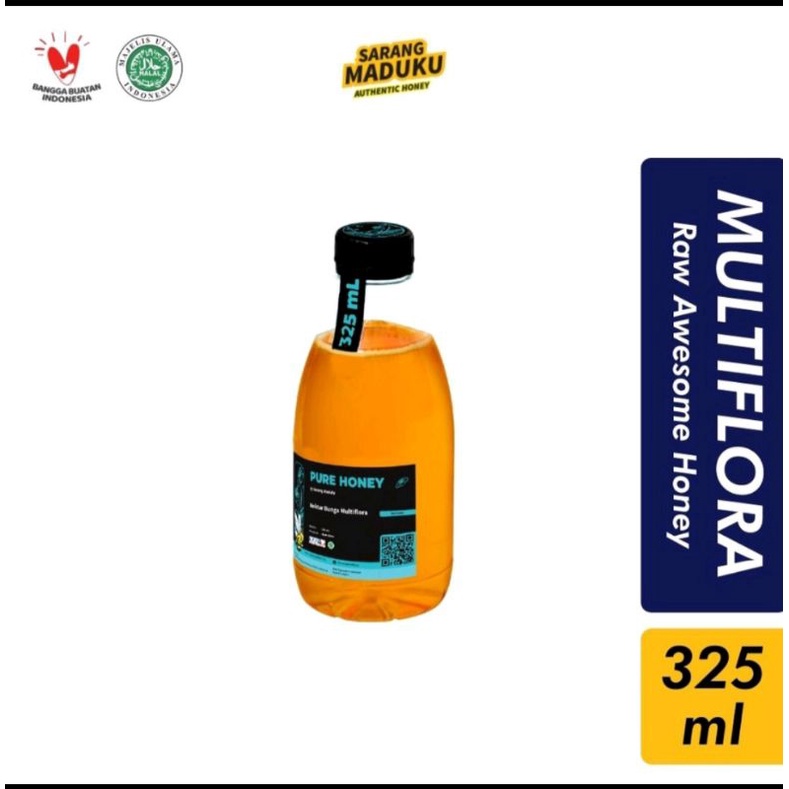 

Madu Multiflora Madu Murni Asli 100% Raw Honey 325ml Madu Asam Lambung Asma GERD Berat Badan Imun Booster