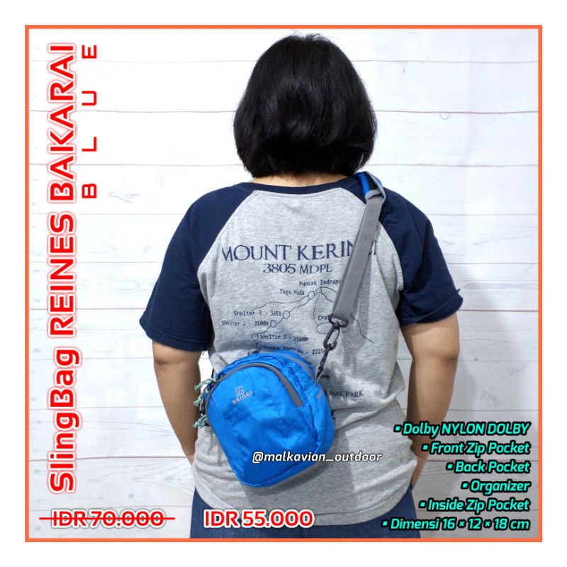 PROMO SlingBag REINES BAKARAI Tas Slempang Pendaki Gunung Hiking Camping Outdoor Adventure DISKON