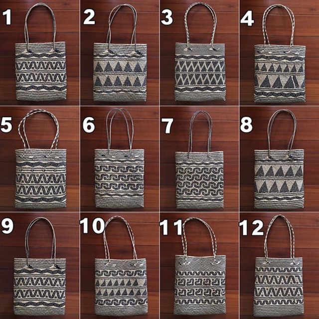 Tas Rotan Map Motif [B003] - Tas Anyaman Rotan Motif Dayak, Tas Rotan,Tas Dayak, Tote Bag