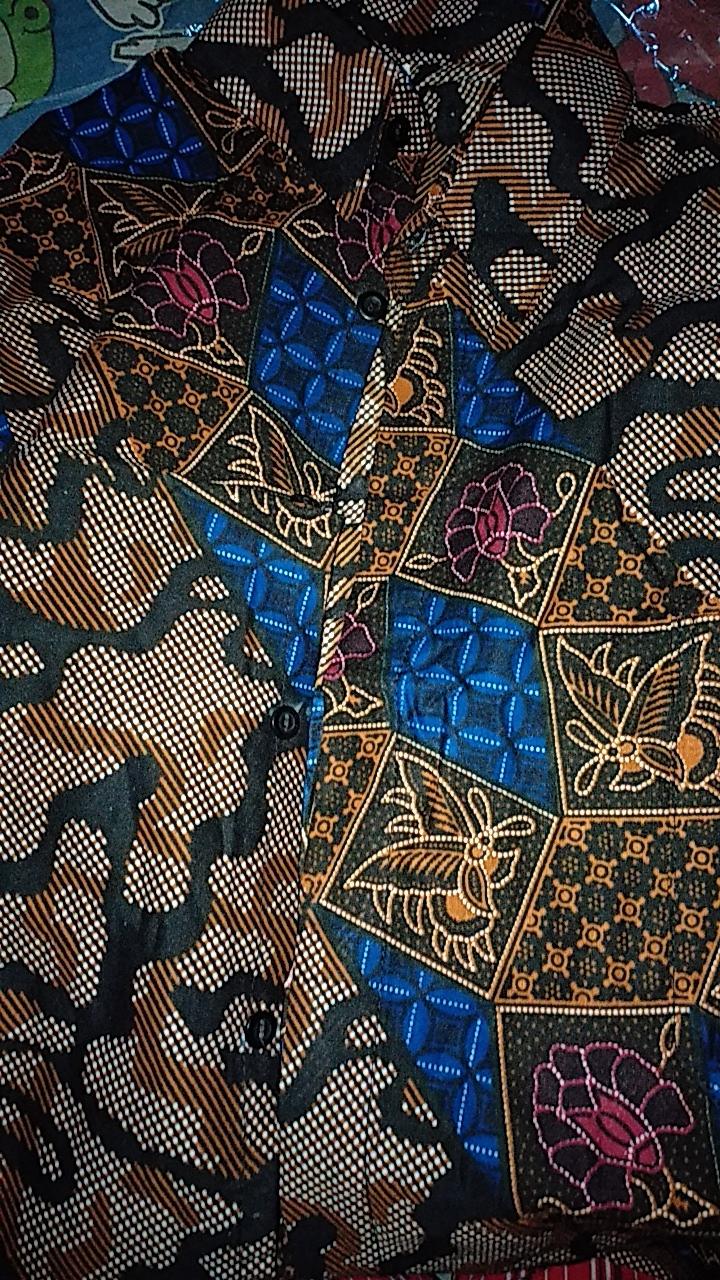 Bswart Batik Hrb026 Kenongo Hem Pendek Padi Pekalongan M L Xl Batik Pria Murah Modern Grosir