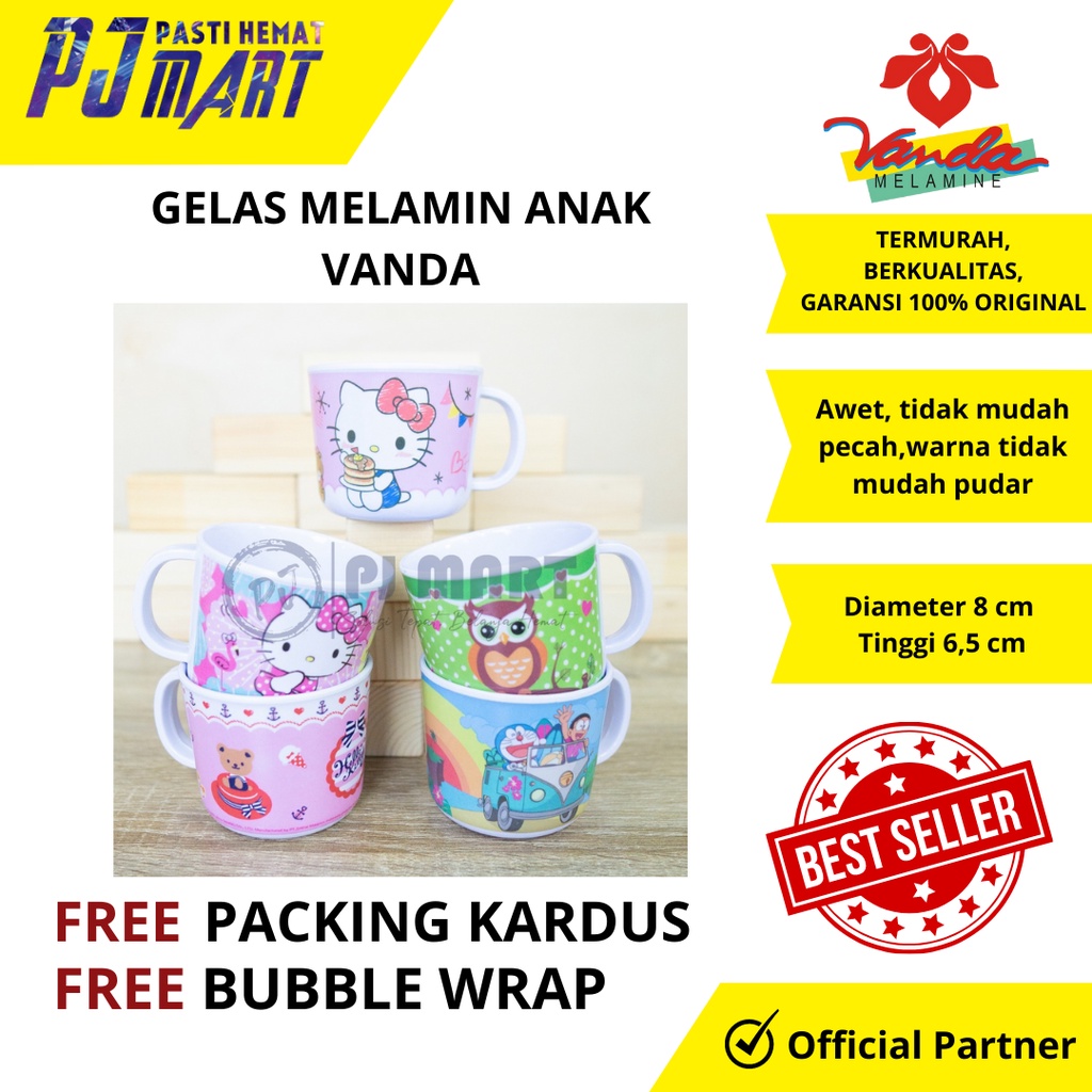 Gelas Melamin Anak | Cangkir mini Anak | Cangkir melamin Vanda | Cangkir anak | Gelas Anak Vanda
