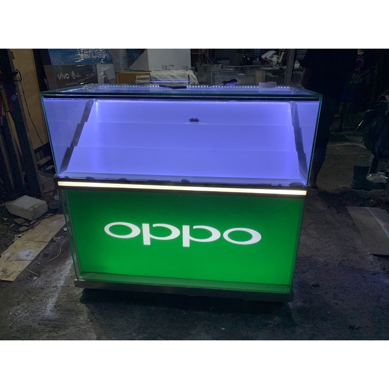Etalase Konter handphone oppo/etalase display