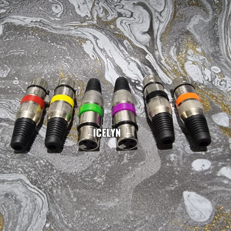 Soket Cewek Canare Mono Female Metal Warna Canon Socket Mic