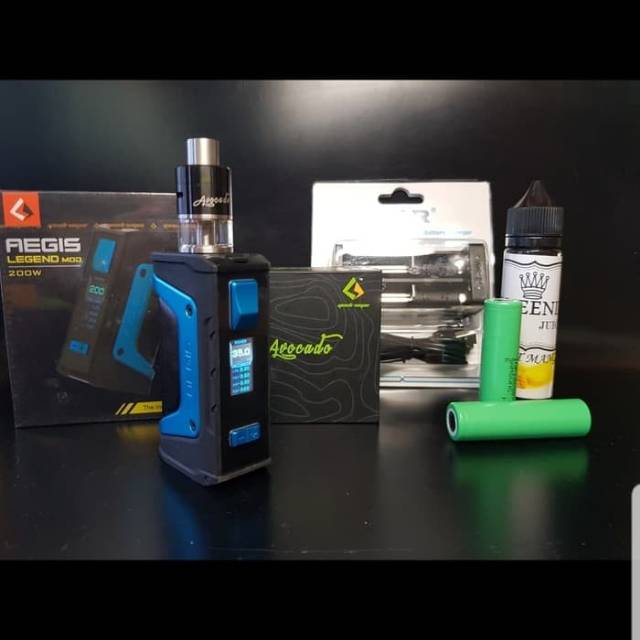 Paket lengkap geekvape aegis legend 200w authentic kit