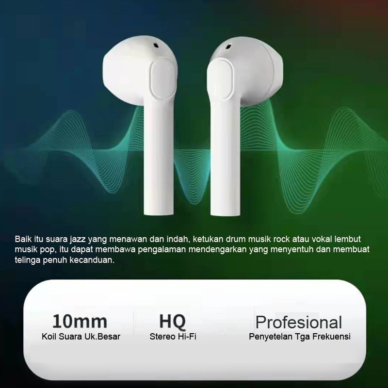 HEADSET BLUETOOTH NIRKABEL HAVIT I98 EARPHONES TANPA KABEL BLUETOOTH 5.0 TYPE-C